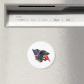Scottish Deerhound Flag Magnet (In Situ (Geschirrspüler))