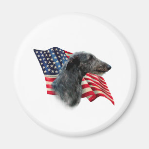 Scottish Deerhound Flag Magnet