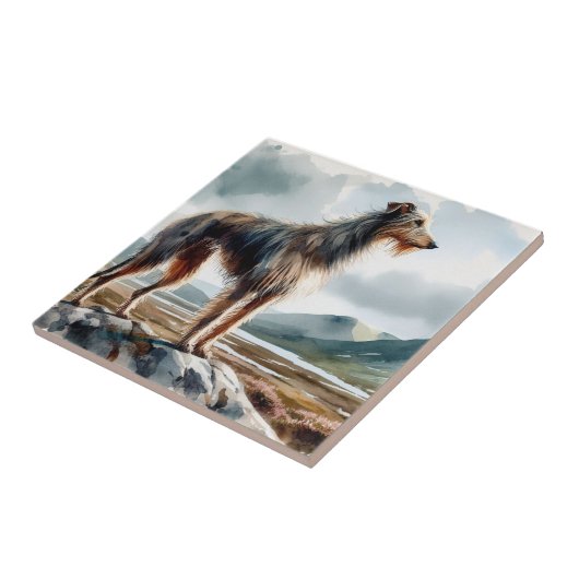 Scottish Deerhound Fliese (Seite)