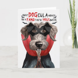 Scottish Deerhound Funny Count DOGcula Halloween Feiertagskarte