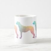 Scottish Deerhound Geometric Pattern Silhouette Kaffeetasse (Mittel)