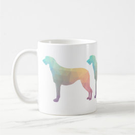 Scottish Deerhound Geometric Pattern Silhouette Kaffeetasse