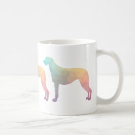 Scottish Deerhound Geometric Pattern Silhouette Kaffeetasse