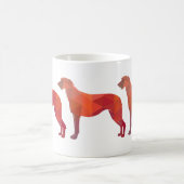 Scottish Deerhound Geometric Pattern Silhouette Kaffeetasse (Mittel)