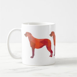 Scottish Deerhound Geometric Pattern Silhouette Kaffeetasse