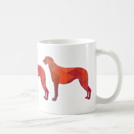 Scottish Deerhound Geometric Pattern Silhouette Kaffeetasse