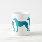 Scottish Deerhound Geometric Pattern Silhouette Kaffeetasse (Mittel)