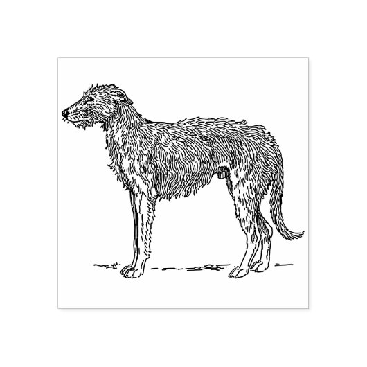 Scottish Deerhound Gummistempel (Prägung)