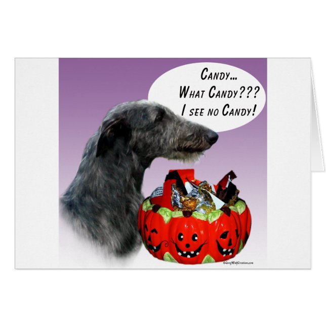 Scottish Deerhound Halloween Candy (Vorderseite (Horizontal))