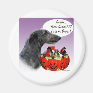 Scottish Deerhound Halloween Candy Magnet
