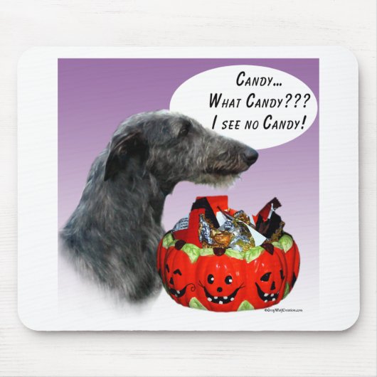 Scottish Deerhound Halloween Candy Mousepad (Vorne)