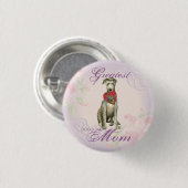 Scottish Deerhound Heart Mama Button (Vorne & Hinten)