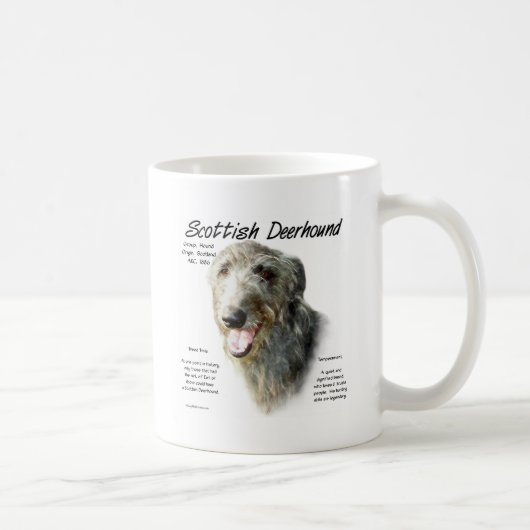 Scottish Deerhound History Design Kaffeetasse (Rechts)