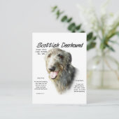 Scottish Deerhound History Design Postkarte (Stehend Vorderseite)