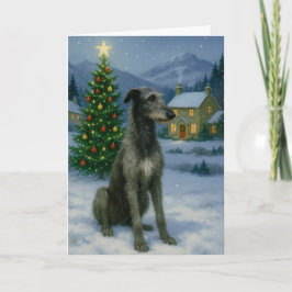 Scottish Deerhound Holiday Card Dankeskarte