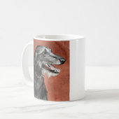 Scottish Deerhound Hundekunst-Tasse Kaffeetasse (Vorderseite Links)