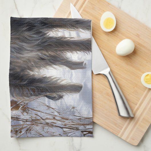 Scottish Deerhound Let It Snow Christmas Geschirrtuch (Viertel Falte)