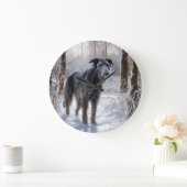 Scottish Deerhound Let It Snow Christmas Große Wanduhr (Zuhause)