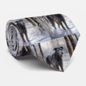 Scottish Deerhound Let It Snow Christmas Krawatte (Gerollt)