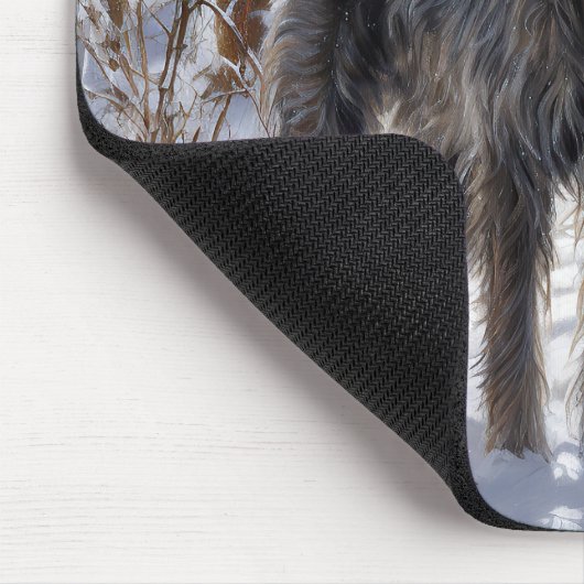 Scottish Deerhound Let It Snow Christmas Mousepad (Ecke)
