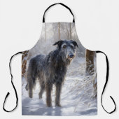 Scottish Deerhound Let It Snow Christmas Schürze (Vorderseite)