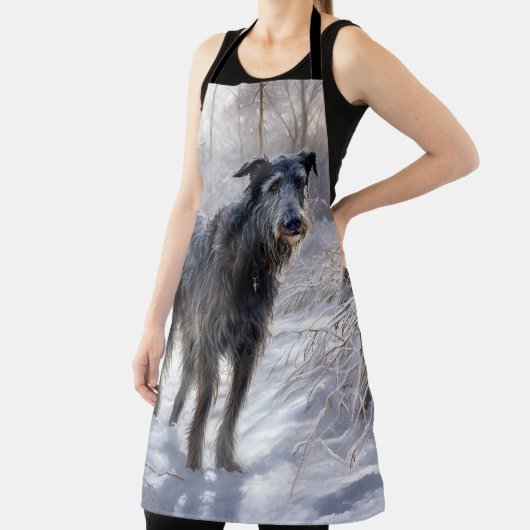 Scottish Deerhound Let It Snow Christmas Schürze (InSitu)