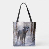 Scottish Deerhound Let It Snow Christmas Tasche (Rückseite)