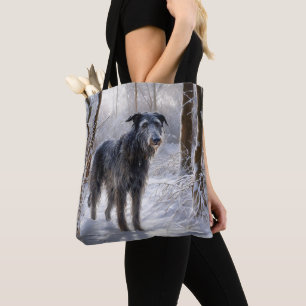 Scottish Deerhound Let It Snow Christmas Tasche