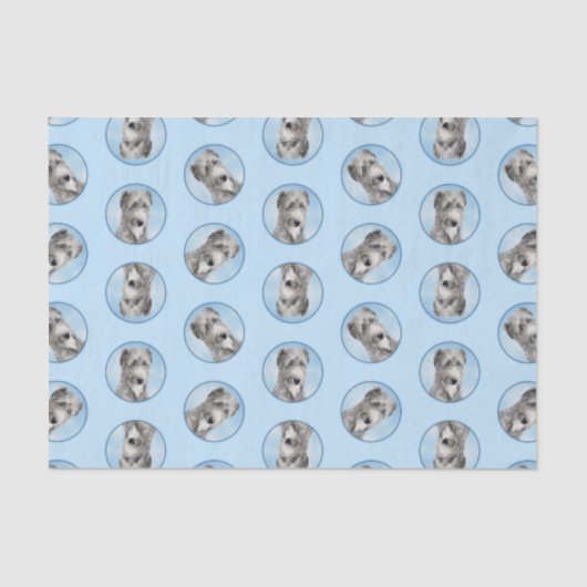 Scottish Deerhound Painting Gray Original Dog Art Seidenpapier (Vorderseite)