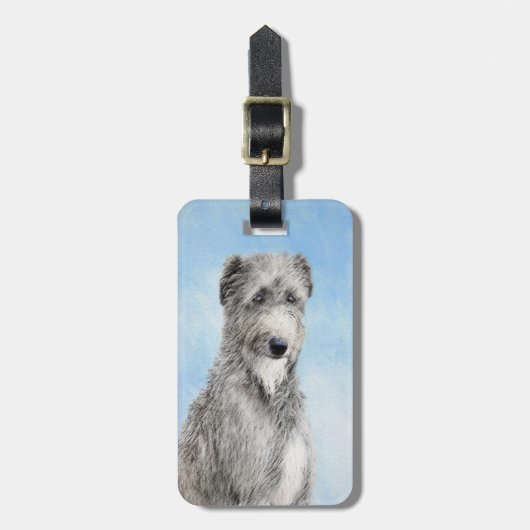 Scottish Deerhound Painting - Niedlich Original Do Gepäckanhänger (Vorderseite vertikal)