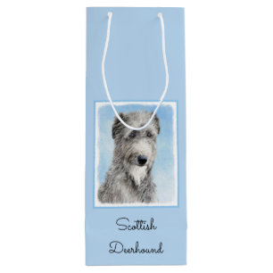 Scottish Deerhound Painting - Niedlich Original Do Geschenktüte Für Weinflaschen
