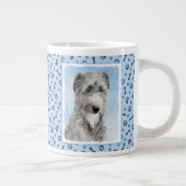 Scottish Deerhound Painting - Niedlich Original Do Jumbo-Tasse (Rechts)