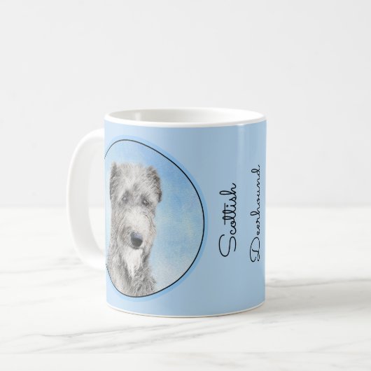 Scottish Deerhound Painting - Niedlich Original Do Kaffeetasse (Vorderseite Links)
