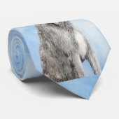 Scottish Deerhound Painting - Niedlich Original Do Krawatte (Gerollt)