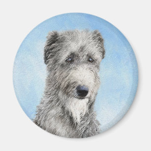 Scottish Deerhound Painting - Niedlich Original Do Magnet