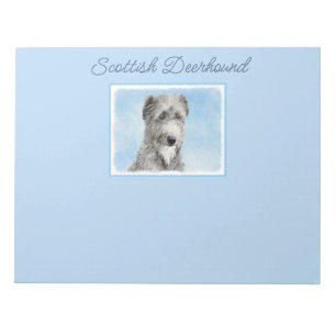 Scottish Deerhound Painting - Niedlich Original Do Notizblock