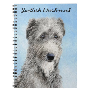 Scottish Deerhound Painting - Niedlich Original Do Notizblock