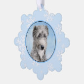 Scottish Deerhound Painting - Niedlich Original Do Ornament Karte (Linke Ecke)