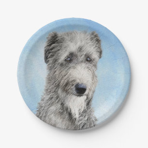 Scottish Deerhound Painting - Niedlich Original Do Pappteller