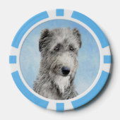 Scottish Deerhound Painting - Niedlich Original Do Pokerchips (Vorderseite)