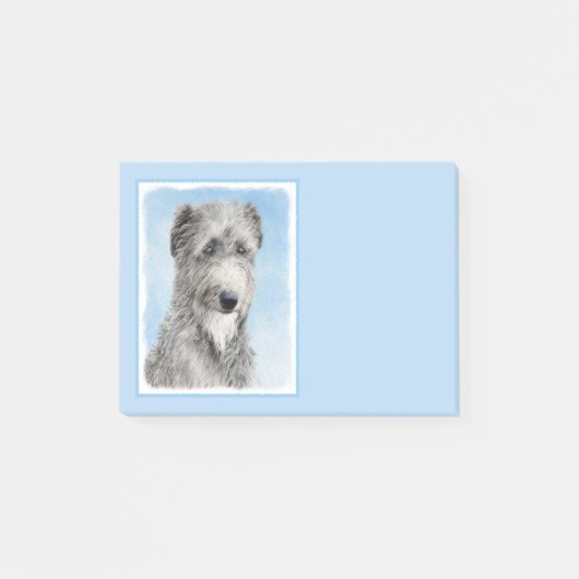 Scottish Deerhound Painting - Niedlich Original Do Post-it Klebezettel (Vorderseite)