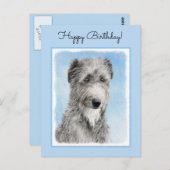 Scottish Deerhound Painting - Niedlich Original Do Postkarte (Vorne/Hinten)