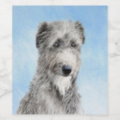 Scottish Deerhound Painting - Niedlich Original Do Weinetikett (Einzelnes Label)