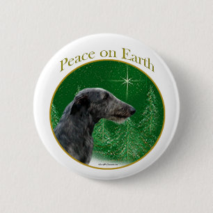 Scottish Deerhound Peace Button