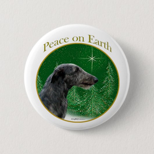 Scottish Deerhound Peace Button (Vorderseite)