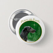 Scottish Deerhound Peace Button (Vorne & Hinten)