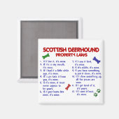 SCOTTISH DEERHOUND Property Laws 2 Magnet (Vorderseite/Rückseite)