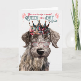 Scottish Deerhound Queen for Day Funny Birthday Karte