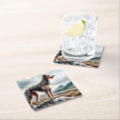 Scottish Deerhound Rechteckiger Pappuntersetzer (Vor Ort)