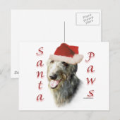 Scottish Deerhound Santa Paws Feiertagspostkarte (Vorne/Hinten)